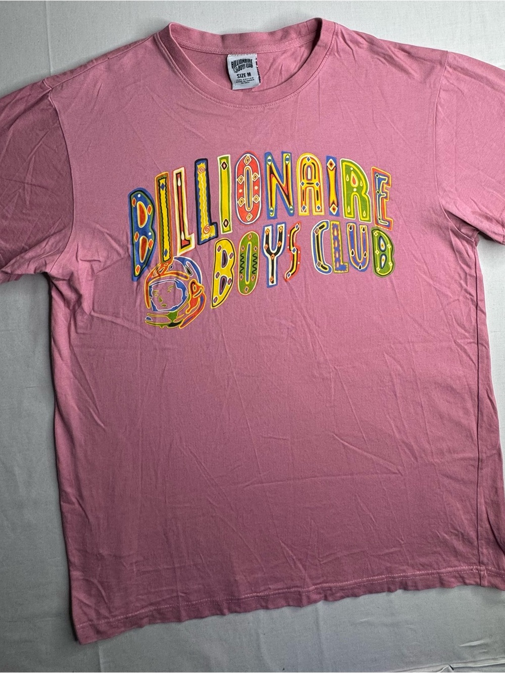Billionaire Boys Club Pink Tee with Multicolor Graphic